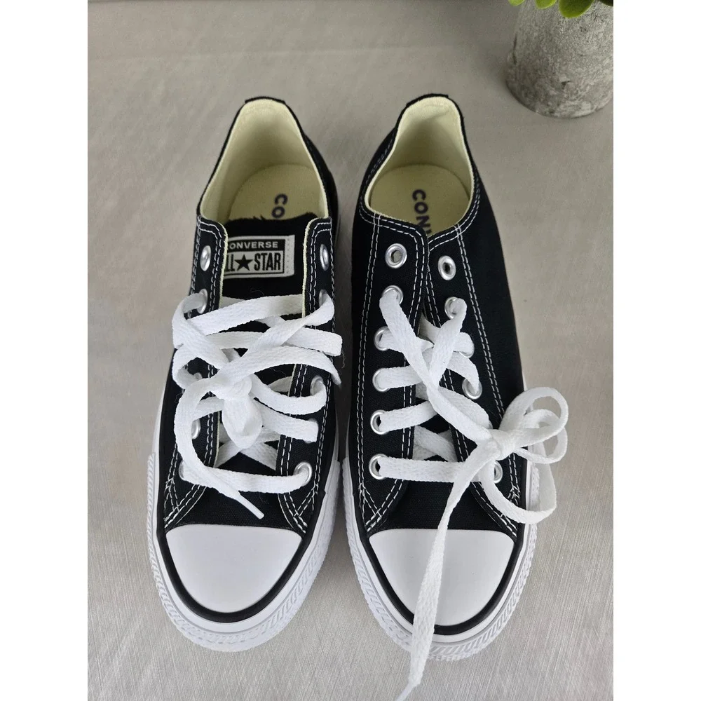 Converse Chuck Taylor All Star Low Top Black White Sneaker M9166C Men 5 Womens 7 - Picture 2 of 6